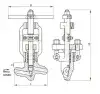 10с-3-3 needle control valve, DN50, PN63 